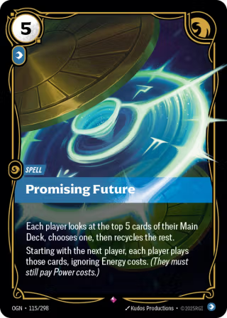 OGN 115/298 - Promising Future (foil)