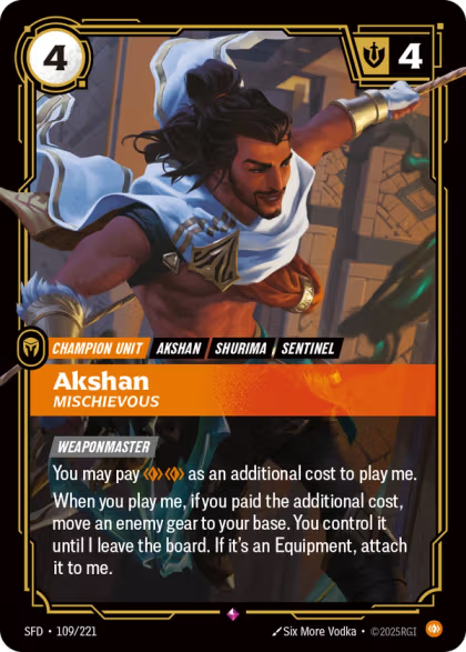 SFD 109/221 - Akshan Mischievous (foil)