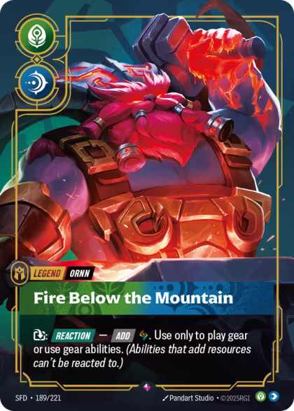 SFD 189/221 - Fire below the Mountain (foil)