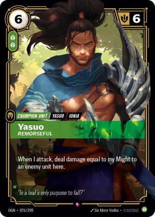 OGN 076/298 - Yasuo: Remorseful (foil)